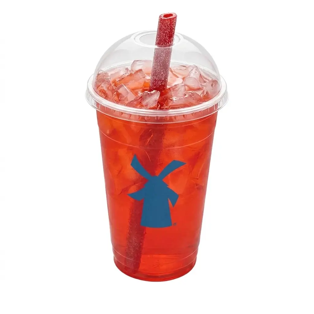 Dutch Bros Fruit Punch Spakling Soda w/ Sour Candy Straw